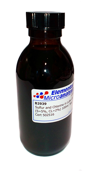 DISCONTINUED

Sulfur and Chlorine in Lube Oil (S=5%, CL=2%) 100ml  See Cert 502516